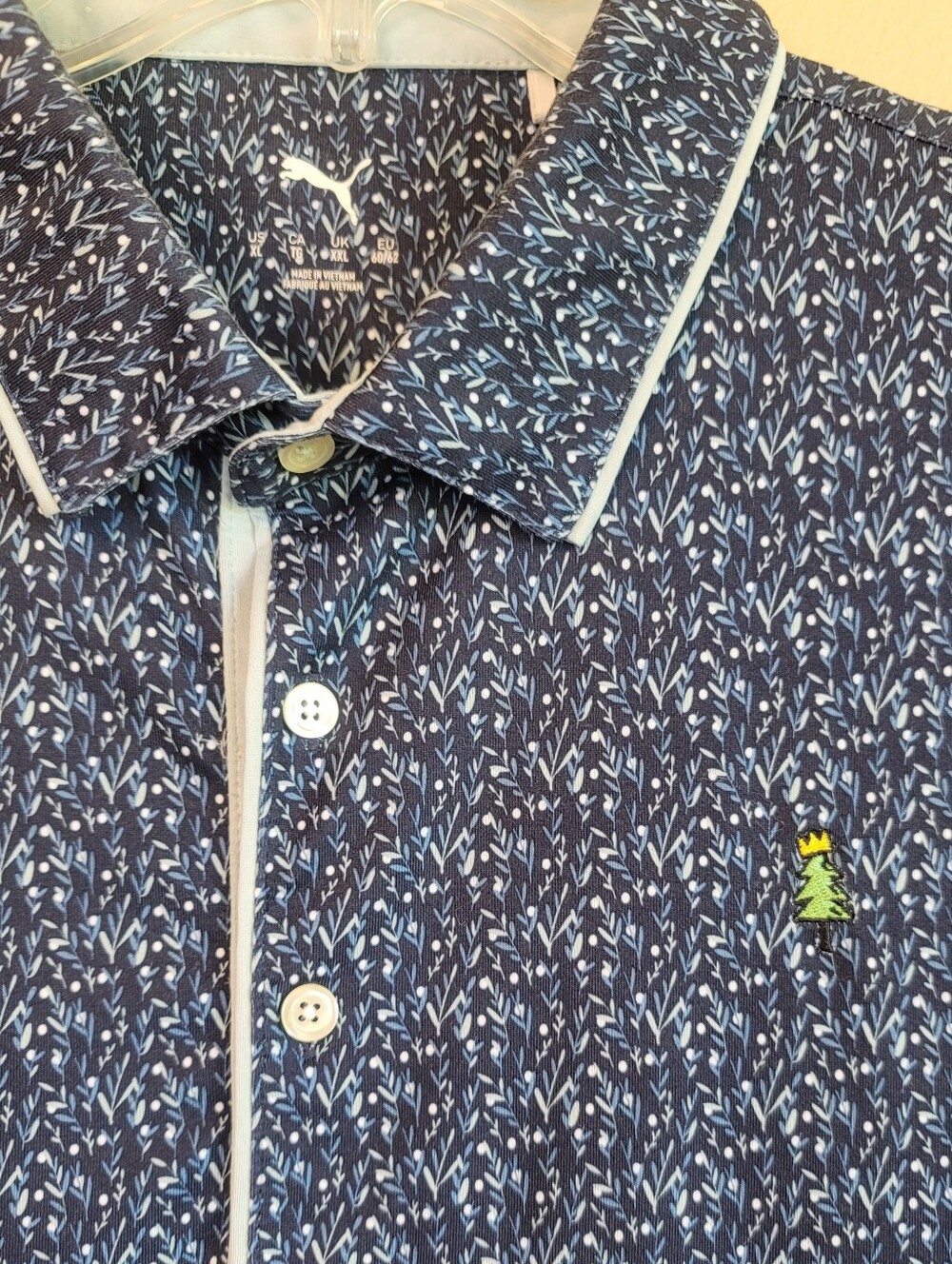 🔥RARE Puma MATTR Golf Polo XL Blue The Tree Farm SC Golfer's Journal Tournament